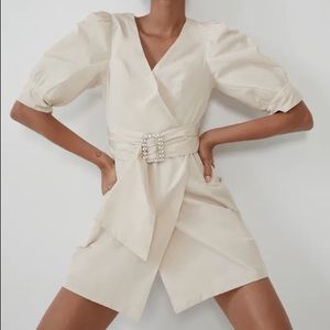 ZARA Wrap Dress with Embellished Belt (new)